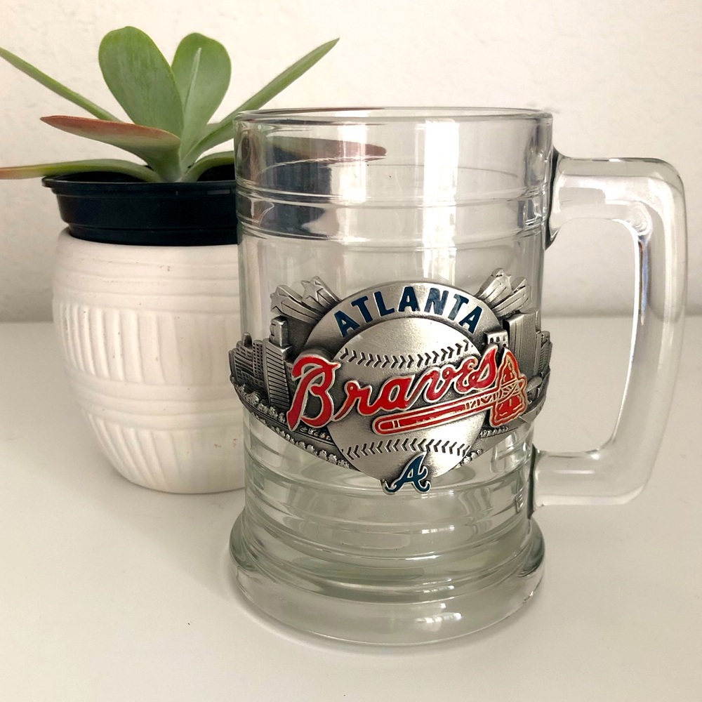 Atlanta Braves Pewter and Glass Beer Mug
